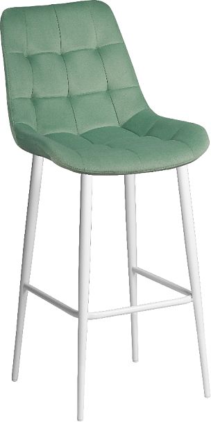 Комплект барных поворотных стульев Эйден, Confetti aquamarine/белый, 3 шт. - Вид 4