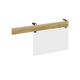 Concept Царга стола с опорной тумбой CN.CST-002 Дуб Винченцо/Белый Бриллиант/Металл Черный 1030*18*458 - Фото предпросмотра