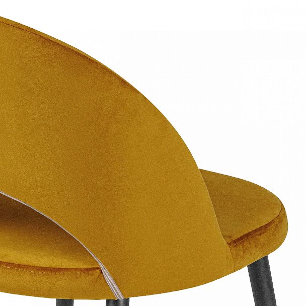 Комплект кухонных стульев Рэди горчичный велюр/черный, 2 шт. - Вид 9