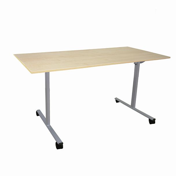 Стол складной "Эверест", 1200х600х760 мм, серый каркас, ЛДСП клен - Вид 1