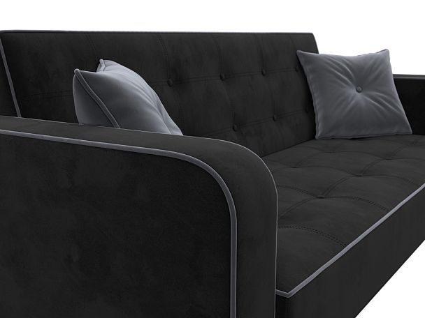 Диван-книжка Тур Велюр черный - Вид 4