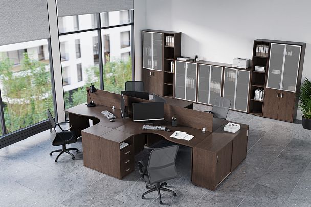 Тумба с раздвижными фасадами Trend 147x43x75 белый - Вид 10