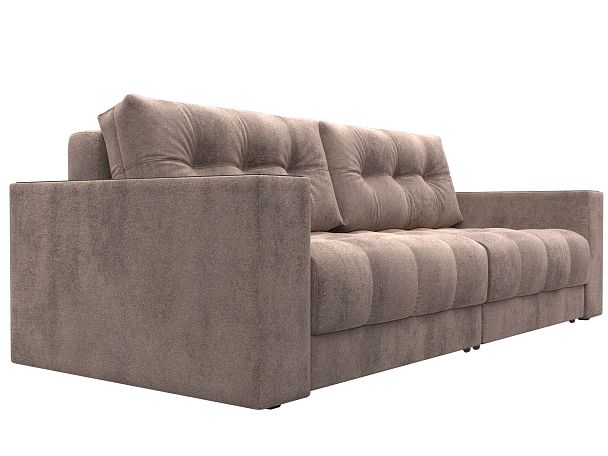 Диван прямой с декором Лига-049 НПБ Велюр бежевый - Вид 3