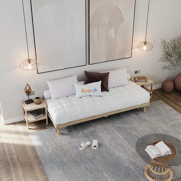 Кровать - подиум деревянная Канапе 900*1900, береза, цвет натуральный - Вид 6