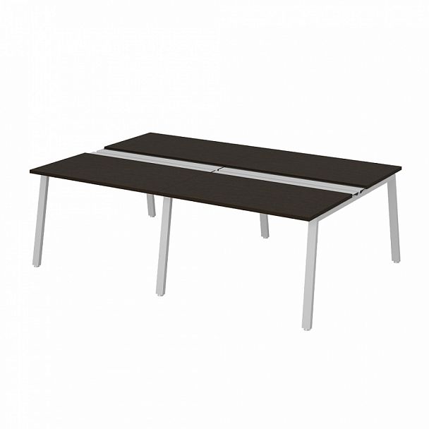 Рабочая станция на металлокаркасе с щетками "Столы для персонала" ПК-ТНП-СР280Х160Н4/МКА/БЭ/КК-В2-939 дуб ферраре - Вид 1