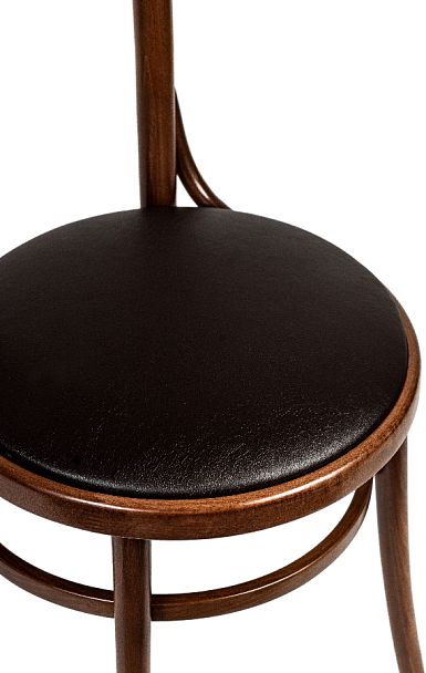 Стул деревянный венский Милем светлый орех/коричневая экокожа - Вид 8