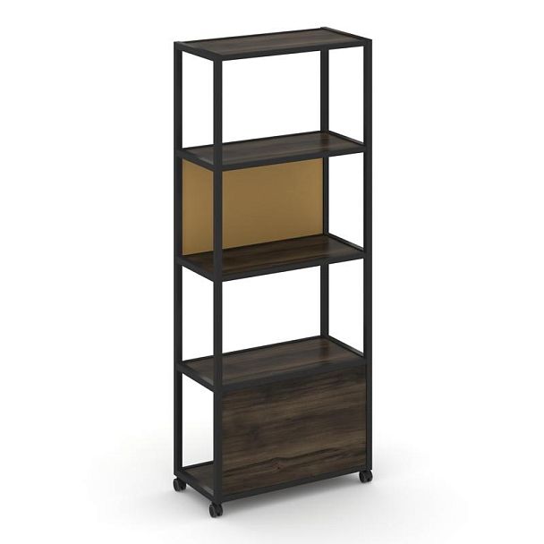 Shelf Mobile Стеллаж 5 уровней 1 секция VR.LT-STK-503.12 Дуб Мали/Металл Черный/W-31 1200*400*2000 - Вид 2