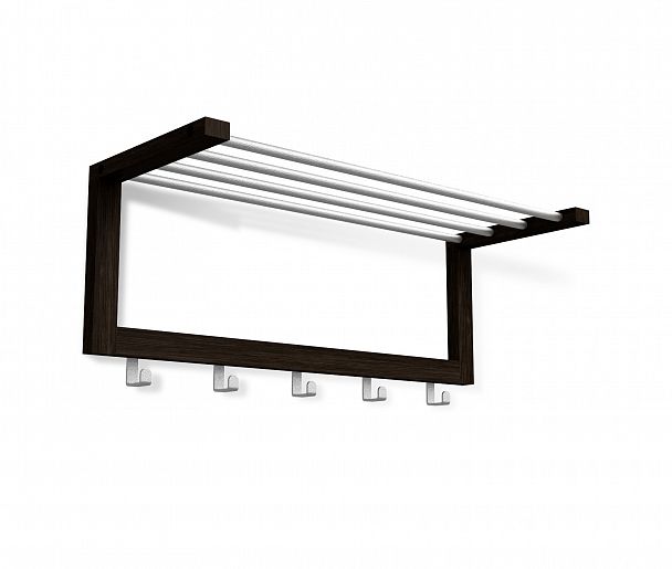 Вешалка деревянная Альберо SHT-WH4 венге/алюм.мет - Вид 3