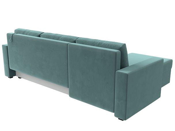 Угловой диван Траумберг Лайт левый (полностью Велюр бирюзовый) - Вид 6