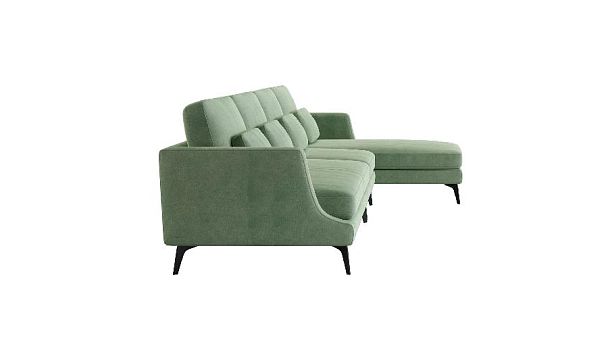 Albert диван четырехместный с шезлонгом, велюр - Вид 3