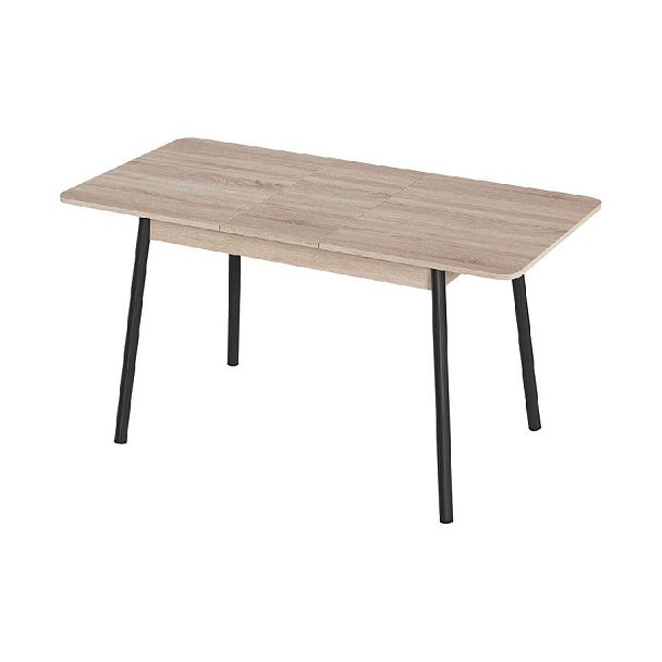 Стол Лион 2 ЛДСП (Подстолье косое черное) НЕ ВЫБИРАТЬ Сонома - Вид 2