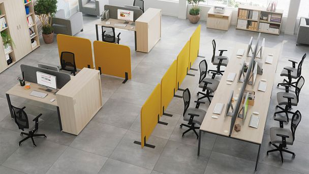 Бенч-система на 2 места Trend Metal 120x123x75 белый - Вид 2