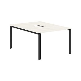 Стол 2-х местный EUWST 1116 Ясень Траун/Черный 1160х1606х750 EDIS - Фото предпросмотра