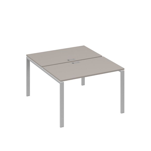 Рабочая станция на металлокаркасе UNO (2х120) A4 А4 Б1 173 БП мокко премиум / металлокаркас серый - Вид 1