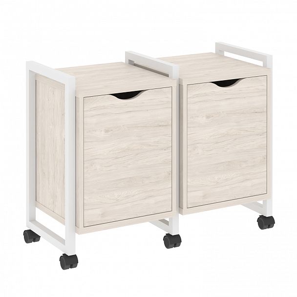 Тумба на колесах наборная "Loft" VR.L-TN-2.K денвер светлый/белый - Вид 1