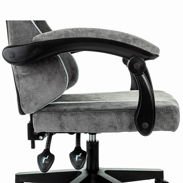 Кресло компьютерное BRABIX "Shooter GM-123", 2 подушки, ткань, серое, 533192 - Вид 10