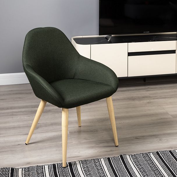 Кресло Kent тёмно-зеленый/нат.дуб - Вид 12