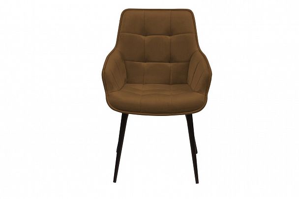 Стул с подлокотниками Capri, бархат коричневый 12 / опора конус - Вид 3