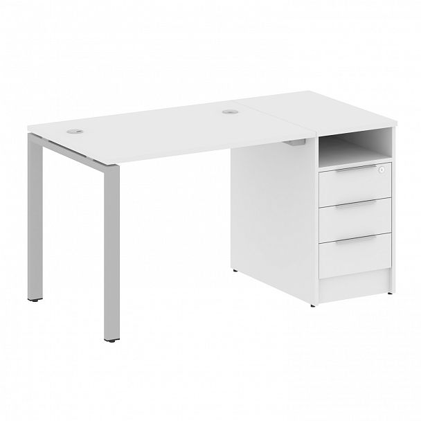 Рабочая станция "Metal System" БП.РС-СТП -1.1 белый/серый - Вид 1