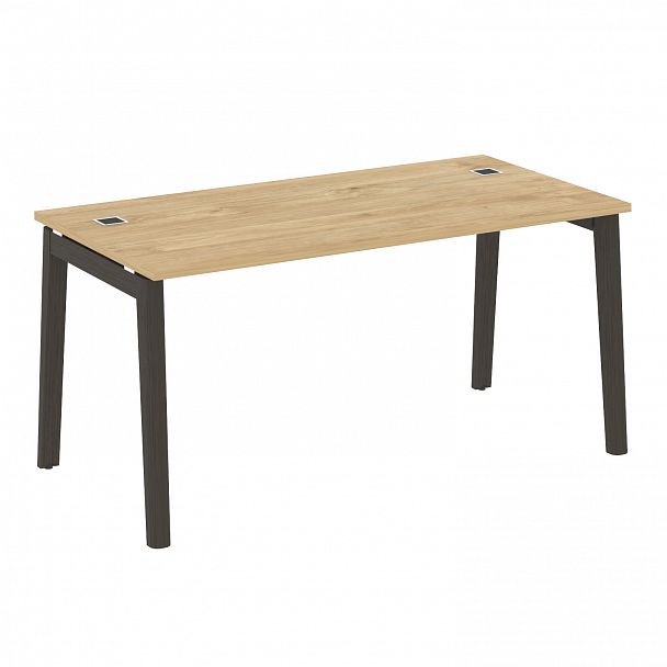 Стол рабочий руководителя "Onix wood direct" OW.SRR-4.8 тиквуд светлый/дуб темный - Вид 1