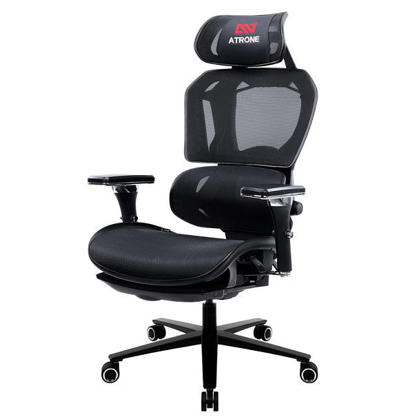 Кресло ATRONE (АТРОН) "Optimus ER-707", адаптивный механизм со слайдером, сетка, черный/серый, 532967 - Вид 9