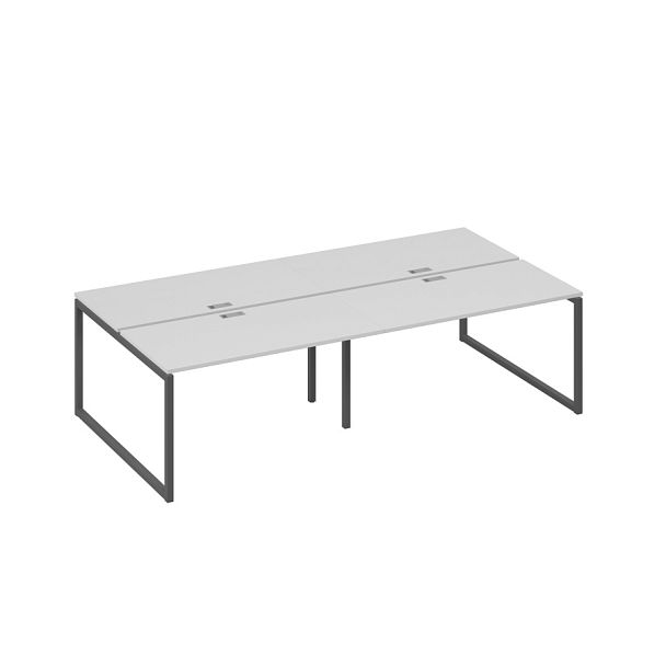 Станция (4х140) на металлокаркасе QUATTRO рабочая A4 А4 Б4 174-2 БП серый / металлокаркас антрацит - Вид 1