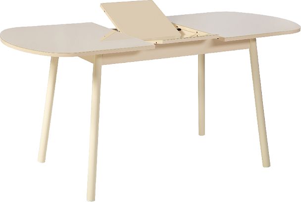 Стол раскладной стеклянный Вин 120 Кремовый/Кремовый - Вид 4