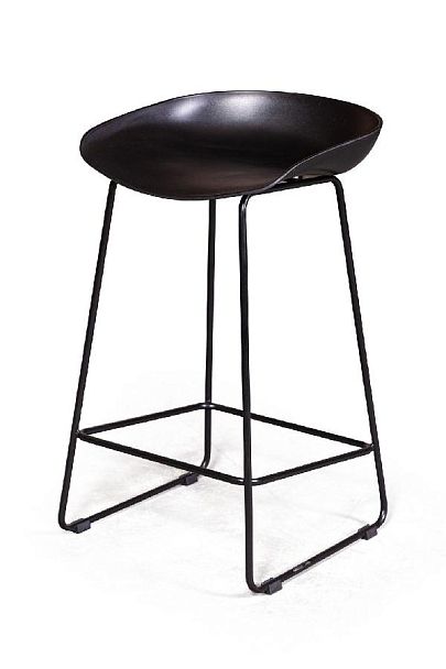 Стул полубарный Leo пластик черный - Вид 1