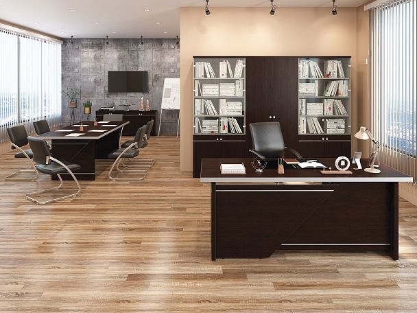 Стол для переговоров Zoom 220x100x78 тёмный дуб - Вид 5