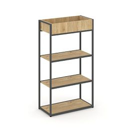 Rift Стеллаж металлический высокий приставной RF.STM-003 Тиквуд Светлый/Металл Антрацит 796*350*1250 - Фото предпросмотра