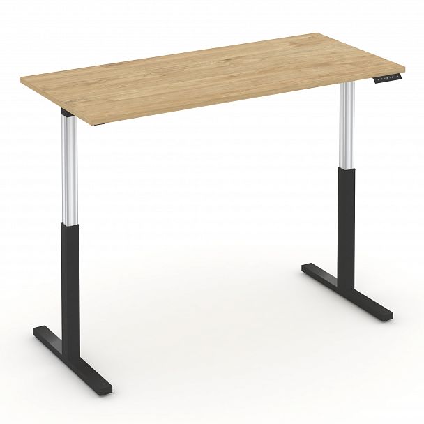 Стол электроподъемный "MOVE UP" MV.SE-4.7 Черный металл / Тиквуд Светлый - Вид 3