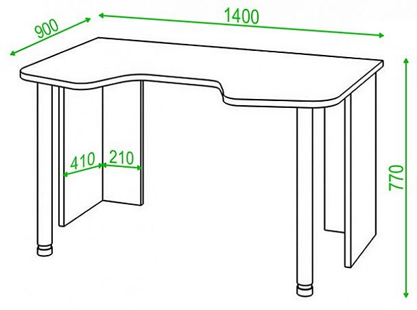 Стол компьютерный Домино Lite СКЛ-Игр140 - Вид 2