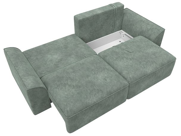 Диван прямой Лига-048 НПБ Велюр зеленый - Вид 9