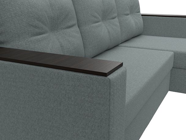 Диван угловой Атланта Лайт Б/С правый угол Рогожка серый - Вид 4