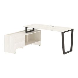 Стол с тумбой EVCT 17614 Ясень Траун/Мокко 1760х1400х750 EDIS - Фото предпросмотра