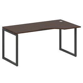 Metal System Quattro Стол криволинейный правый на О-образном м/к 40БО.СА-1 (R) Венге/Антрацит металл 1600*900*750 - Фото предпросмотра