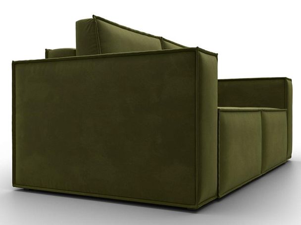 Диван прямой Куба мини Микровельвет зеленый - Вид 3