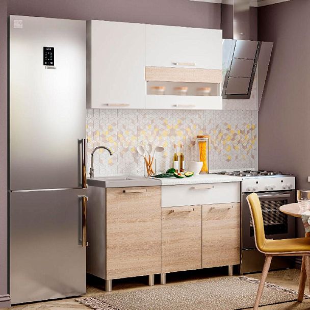 Кухня 1,2м "Айсбери" белый/сонома - Вид 4