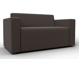Диван прямой Лига-093 Рогожка коричневый - Фото предпросмотра