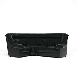 Диван угловой 1У2 Эдельвейс Ed/1y2 экокожа черная CN1114 - Фото предпросмотра