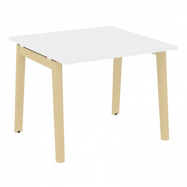 Стол переговорный (1 столешница) "Onix wood" OW.PRG-1.1 белый/дуб светлый - Вид 1