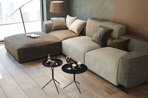 Двойной кофейный столик Sheffilton SHT-CT11/CT11-2 черный муар - Вид 5