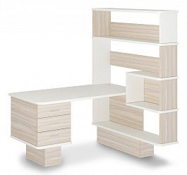 Стол компьютерный СР-520 Карамель/Белый правый - Фото предпросмотра