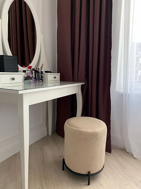 Пуф Sheffilton SHT-B6 ванильный крем/черный муар - Вид 7