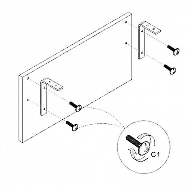 Фурнитура для царги стола на металлокаркасе "Арго", КОМПЛЕКТ - Вид 2