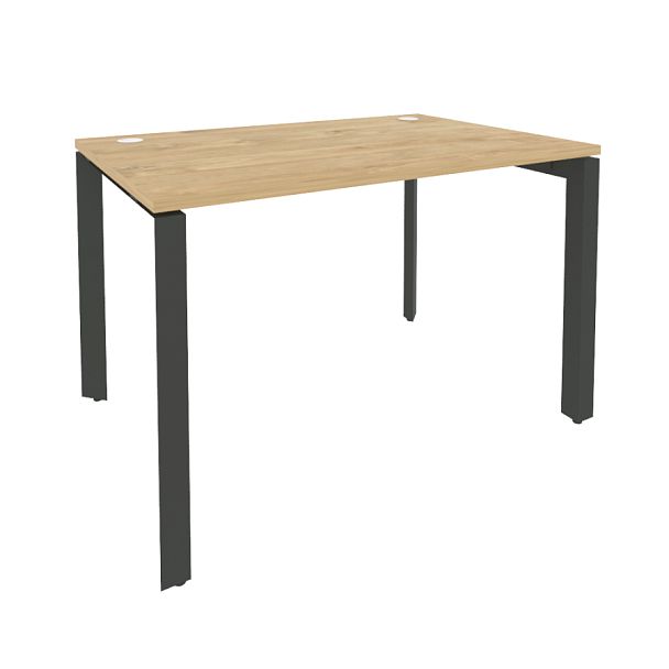 Onix Стол рабочий на П-образном м/к O.MP-SP-2.8 Тиквуд светлый/Антрацит металл 1180*800*750 - Вид 1