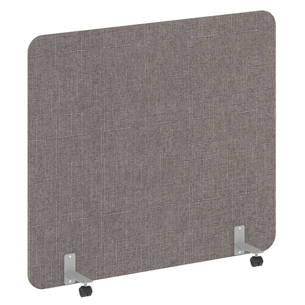 R-line soft Перегородка на металлических опорах, на роликах AP.R-160-140 Romeo 05/Серый металл 1600*18*1400 - Вид 1