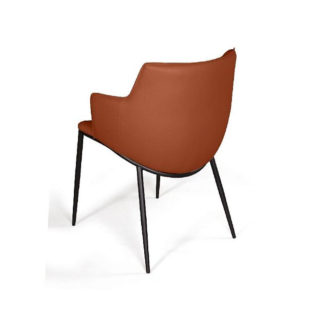 Стул с подлокотниками Sofia, иск.кожа soft-touch, терракот - Вид 10