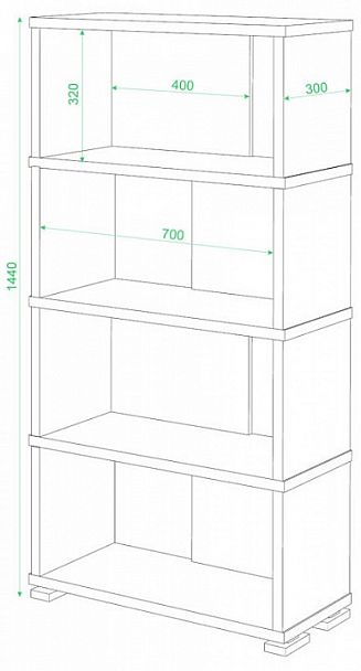 Стеллаж СБ-10/4 Шамони - Вид 2