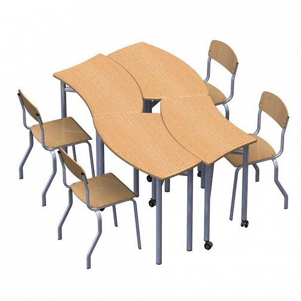 Стол ученический трансформер "Ромашка Л" (2-6 гр.) - Вид 3